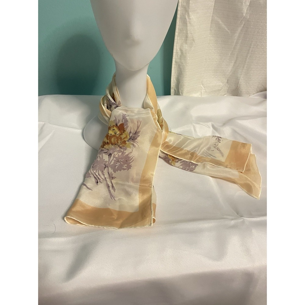 Women's Scarf Floral Sheer Woven Light Blossoms Wrap